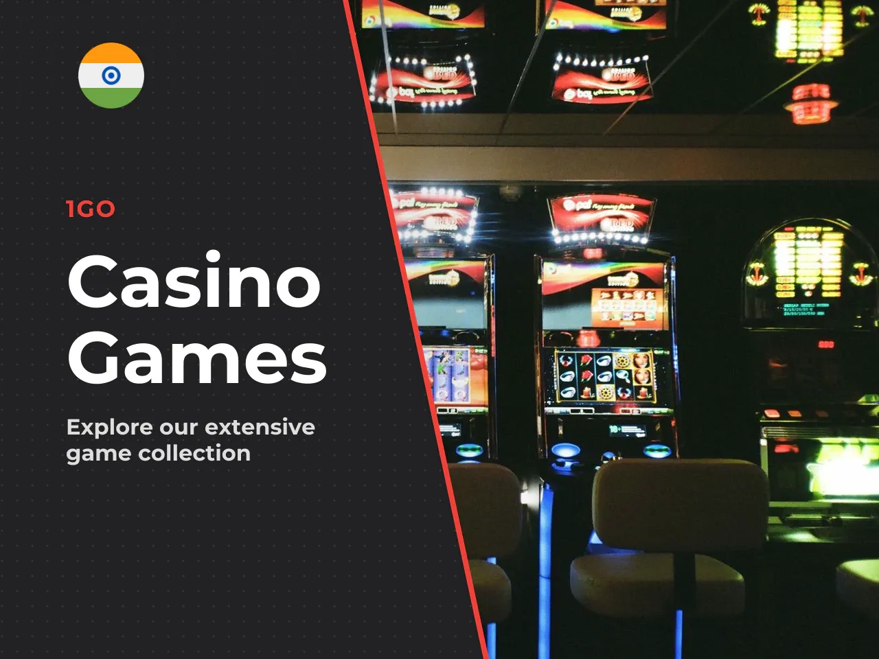 Casino games and live formats available