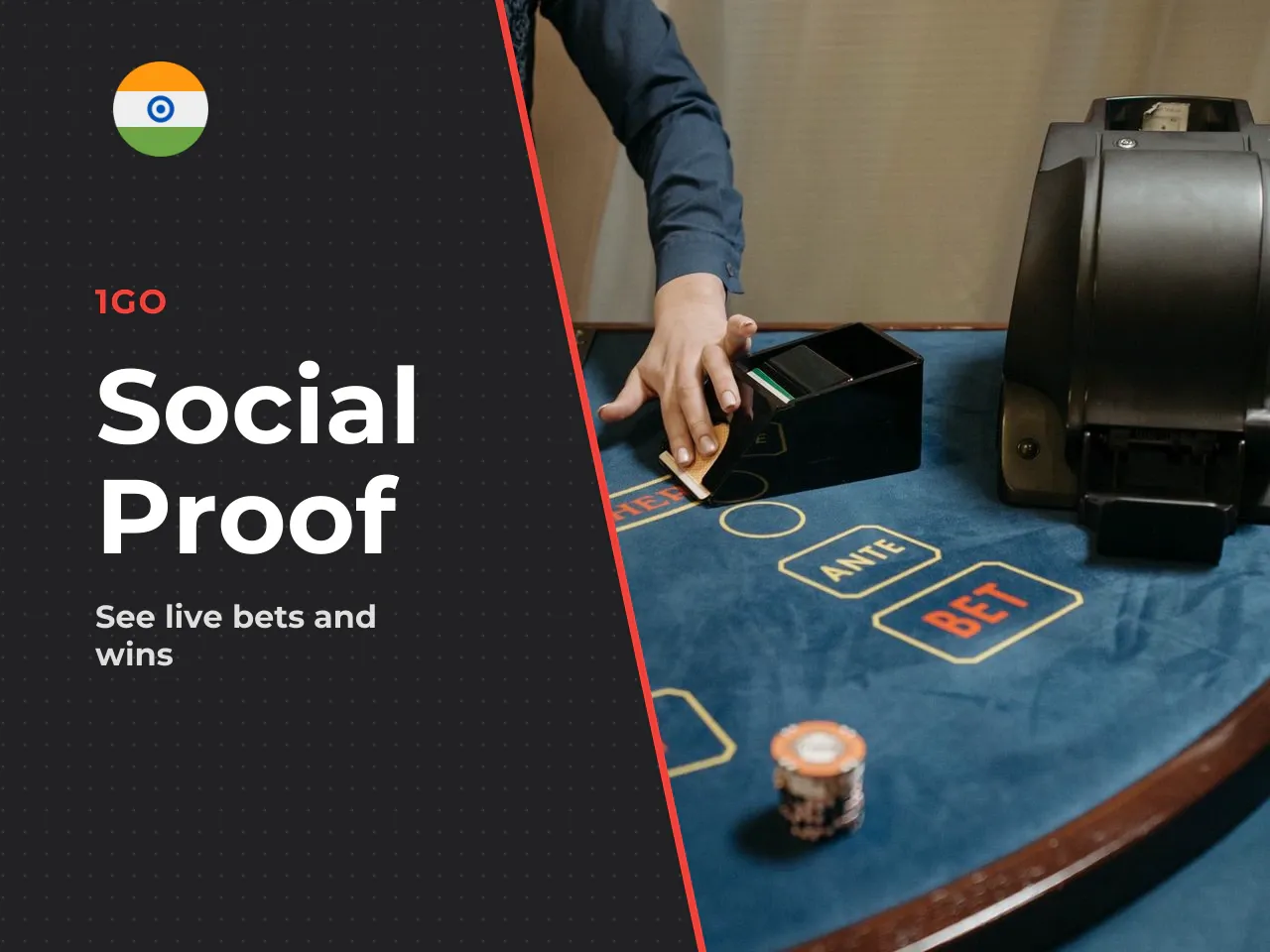 Social transparency. Visible bets and cashouts